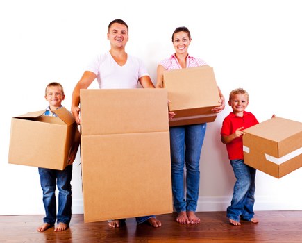 Household and office removal truck hire in a London residential area