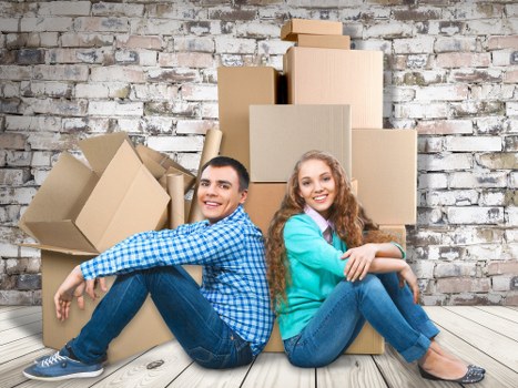 Wardrobe and moving boxes arranged for local packing services in Notting Hill