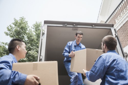 Packing and loading support for a Notting Hill flat move