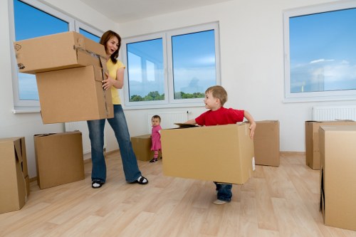 Moving day logistics for a home or office relocation in West London