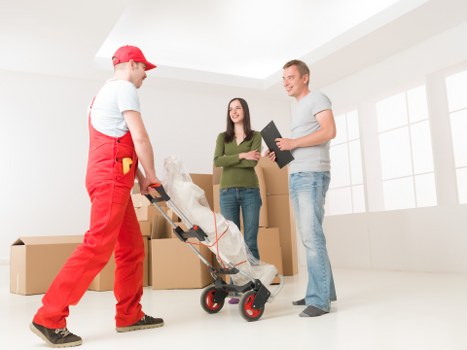 Prepared boxes and household items ready for same day removal