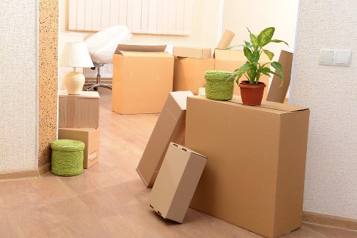 Office furniture and equipment prepared for a Notting Hill move