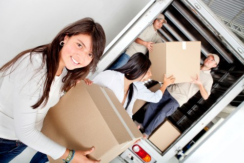 Removal team handling office relocation logistics in Notting Hill